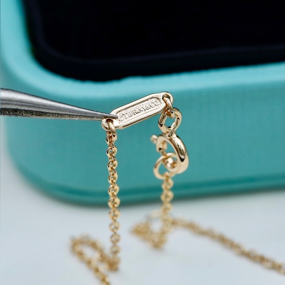 Women's Tiffany & Co. Knot 18K Yellow & White Gold Diamond Pendant Necklace - Picture 3 of 4